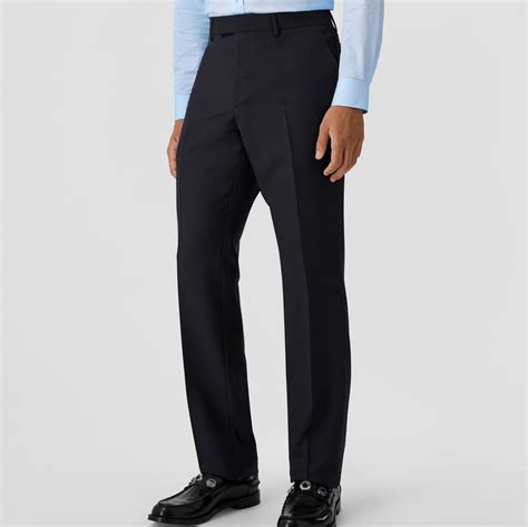 burberry slim fit wool mohair 36x|Wool Mohair Tailored Trousers in Navy .